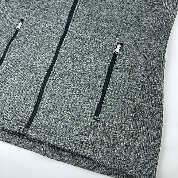 SPYDER Fleece Lined Sweater Jacket. Zip front & Pockets. Heather Black. Size LG. - Picture 10 of 11